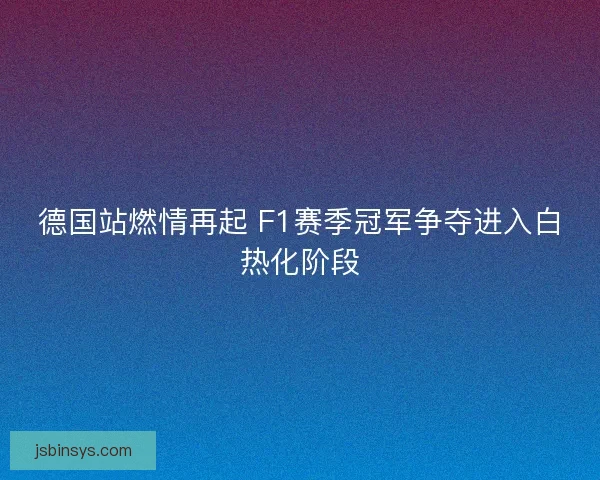德国站燃情再起 F1赛季冠军争夺进入白热化阶段